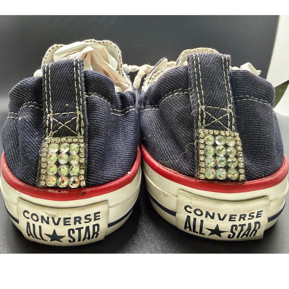 Custom Converse Chuck Taylor All Star Shoreline slip-on sneakers in navy Size 10 - Picture 4 of 7